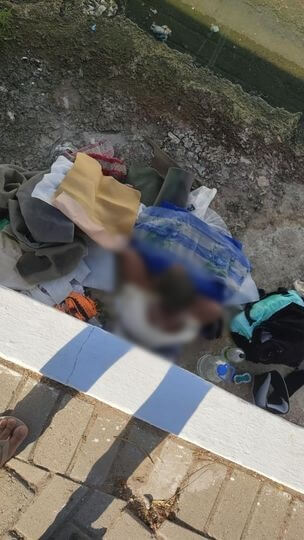 Populares relatam que mulher em situação de vulnerabilidade está morando dentro do canal no bairro Novo Horizonte, em Patos