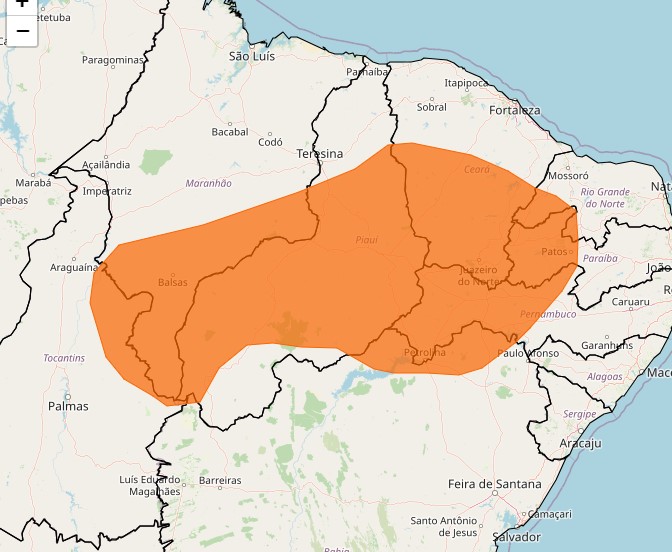 Inmet emite alertas de baixa umidade para Patos e vários municípios paraibanos