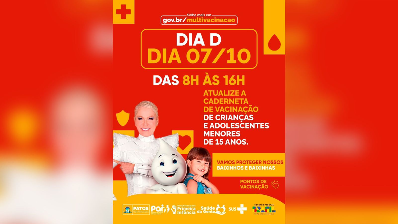 DIA D: Confira as unidades de saúde abertas neste sábado (7) para imunizar crianças e adolescentes menores de 15 anos