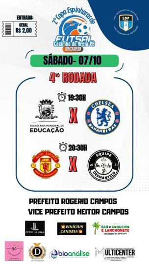 Equipe de futsal da Educação de Patos representa a cidade na 2ª Copa Espinharas, em Cacimba de Areia