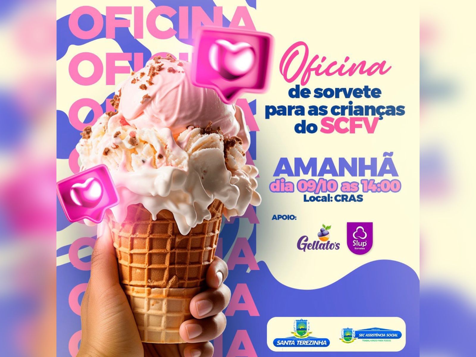 SCFV de Santa Terezinha-PB divulga programação da semana especial da criança. Confira