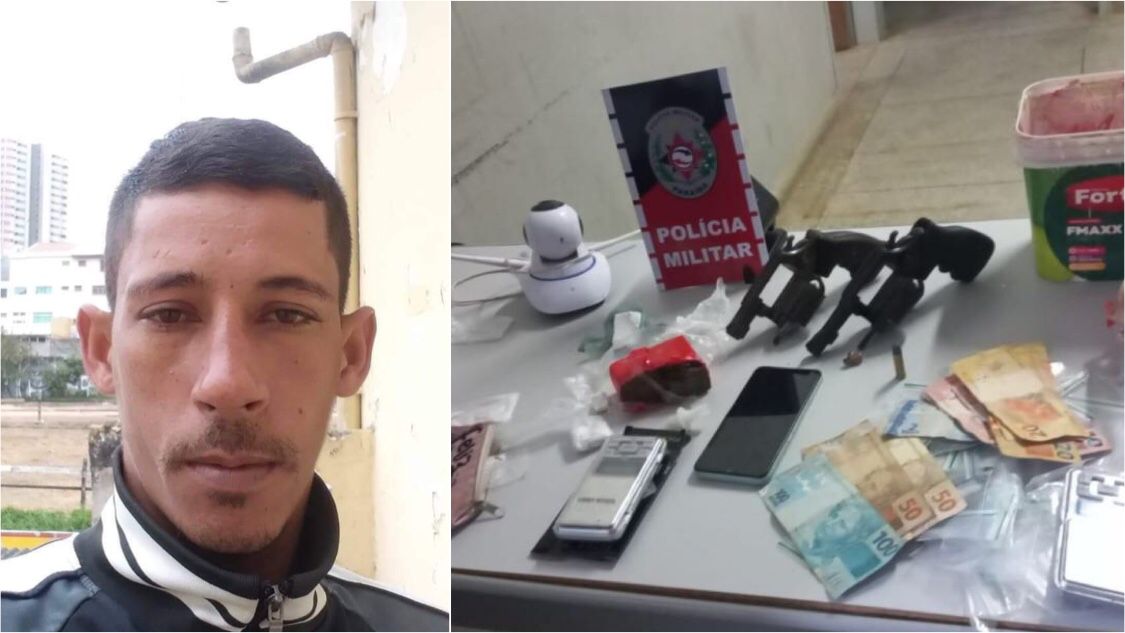 Homem é morto a tiros na noite deste domingo (08), em Teixeira; suspeito foi preso pela PM