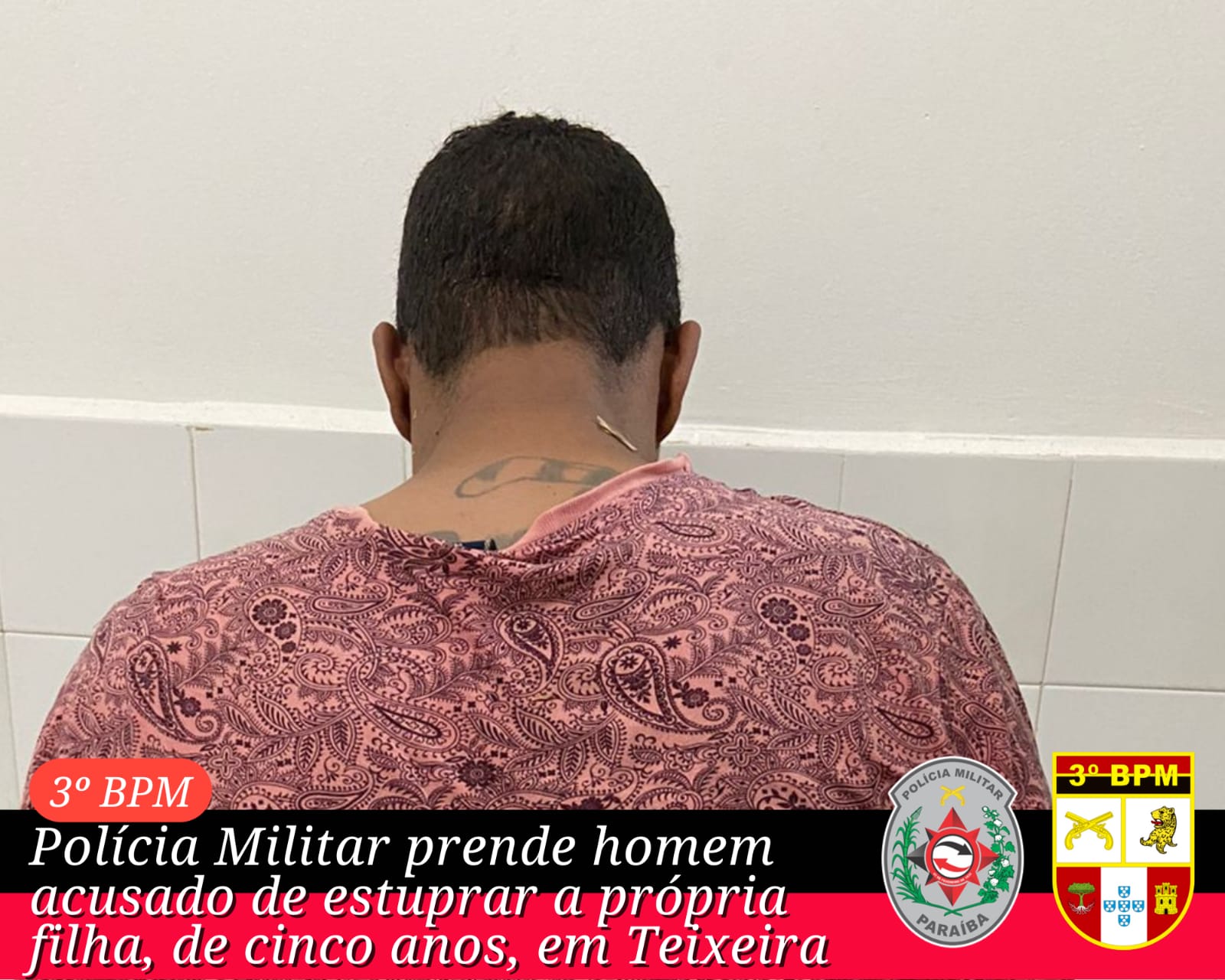Polícia divulga mais detalhes da prisão de homem suspeito de estuprar a própria filha em Teixeira-PB