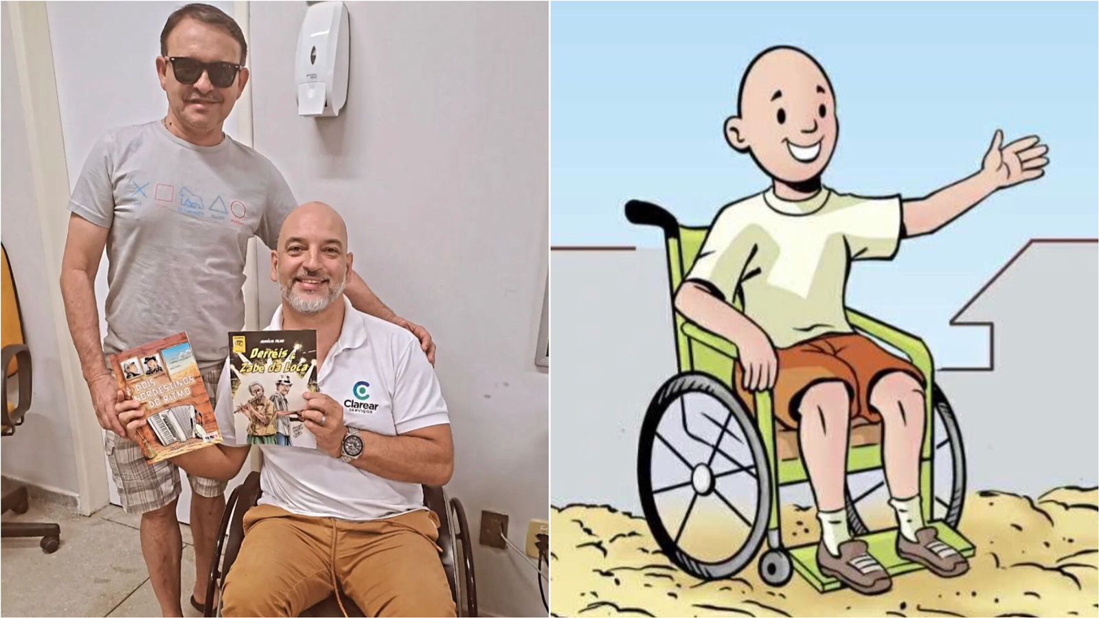 Quadrinista Aurélio Filho busca apoio para lançamento de nova HQ que fala sobre inclusão e homenageia história de superação do cadeirante Natanael Sousa