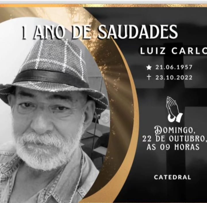 Familiares convidam parentes e amigos para missa de 1 ano do radialista patoense Luiz Carlos, que será celebrada neste domingo (22)