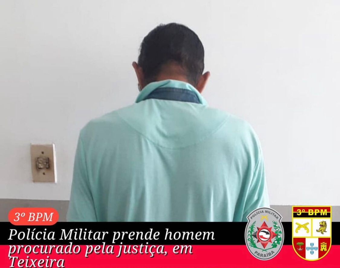 Polícia Militar prende homem procurado pela Justiça, em Teixeira-PB