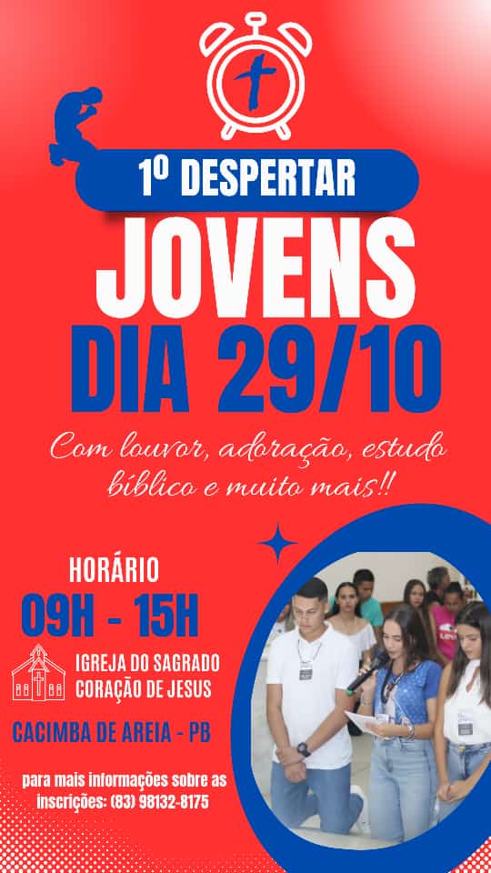 1º Despertar Jovens: EJC de Cacimba de Areia promoverá mini retiro para juventude no próximo domingo (29)