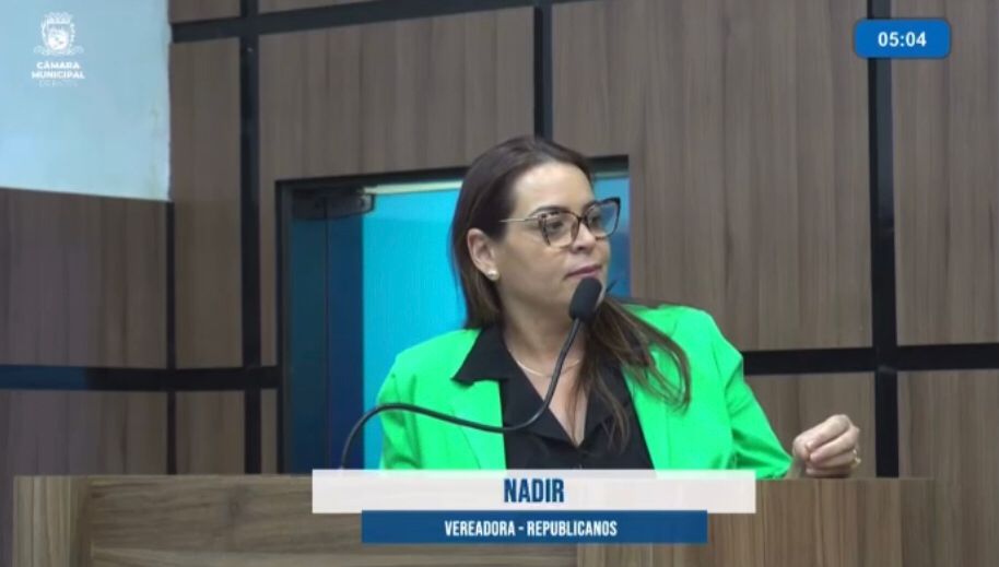 Na tribuna da Câmara, vereadora Nadir Rodrigues defende realização de mutirão 