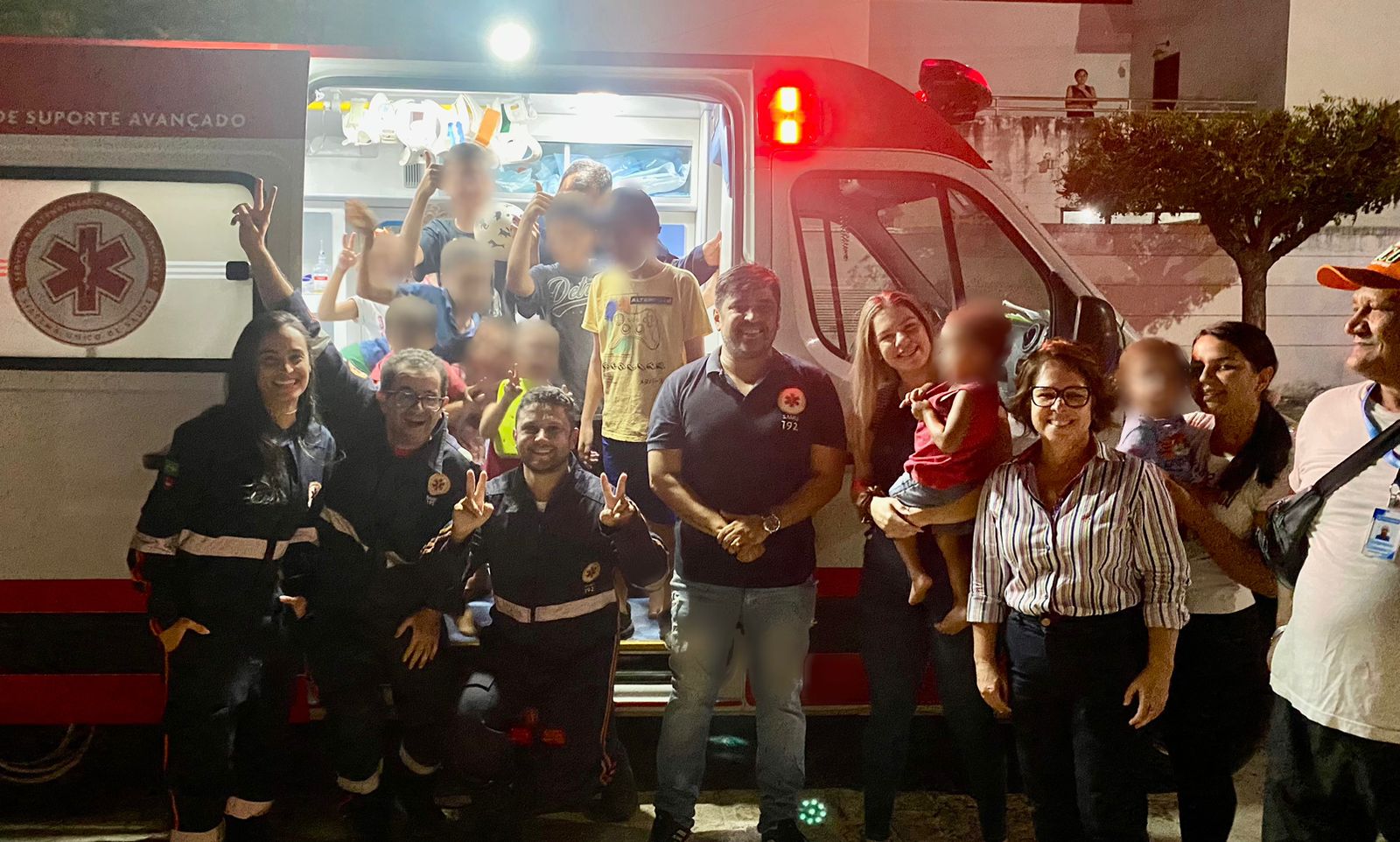 Visita do SAMU de Patos à Casa de Acolhimento encanta crianças e educa sobre serviços de emergência