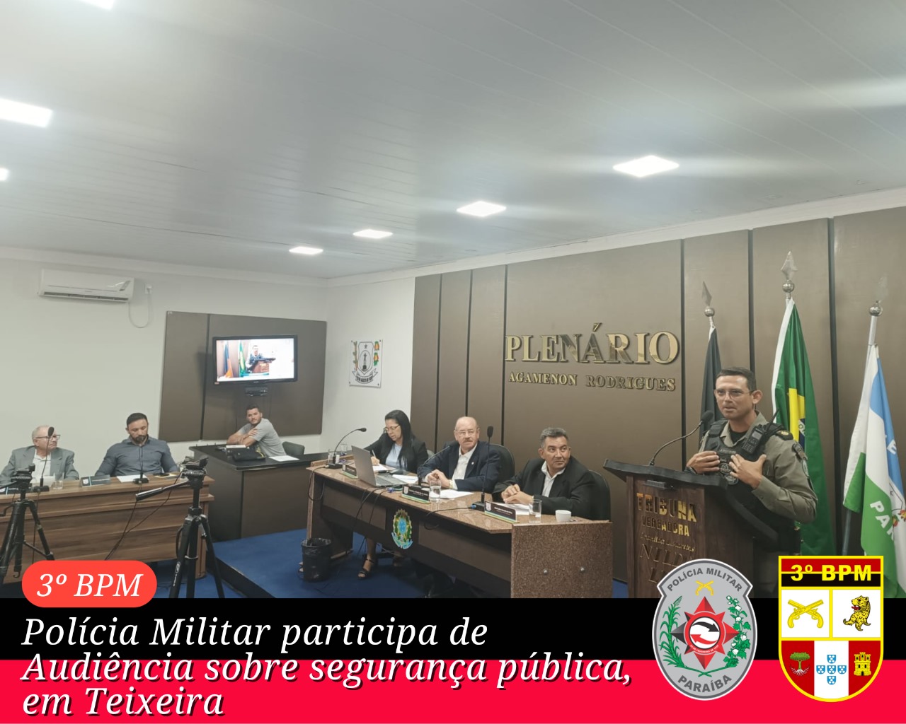 Polícia Militar participa de audiência sobre Segurança Pública, em Teixeira