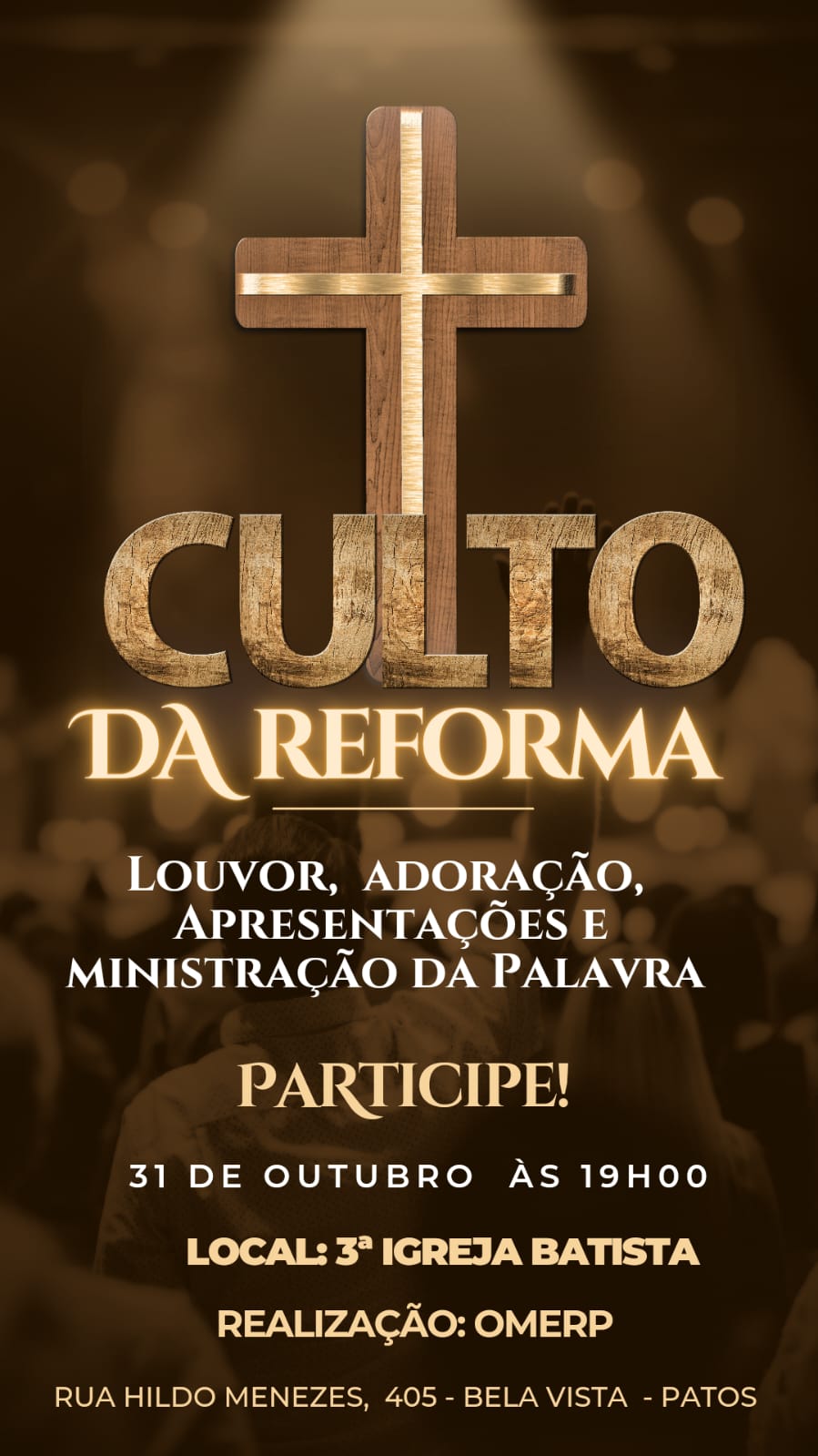 Culto Especial em alusão aos 506 anos da Reforma Protestante será realizado na noite desta terça-feira (31), em Patos-PB