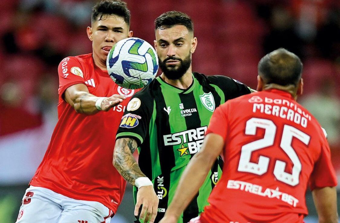 América-MG anota golaço no fim, e Internacional cede empate no Beira-Rio pelo Brasileirão