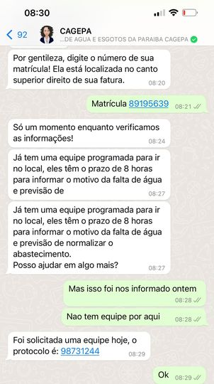 Reclamações de falta de água em Patos se agravam e populares relatam preocupação