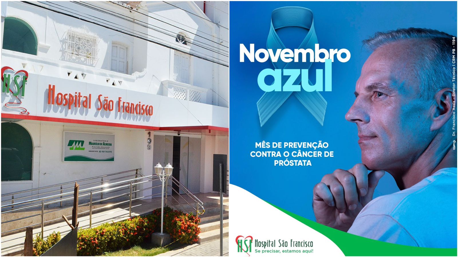 Novembro Azul: Hospital São Francisco convida o público masculino a cuidarem da sua saúde; agende já o seu check-up médico
