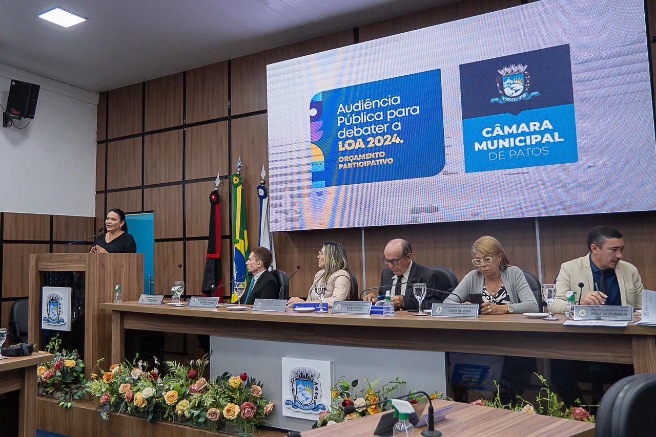 Secretários municipais debatem a LOA 2024 em audiência pública na Câmara de Vereadores de Patos