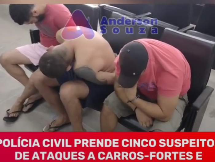 Polícia Civil prende 5 suspeitos de ataques a carros-fortes e bancos no Cariri paraibano e Pajeú pernambucano