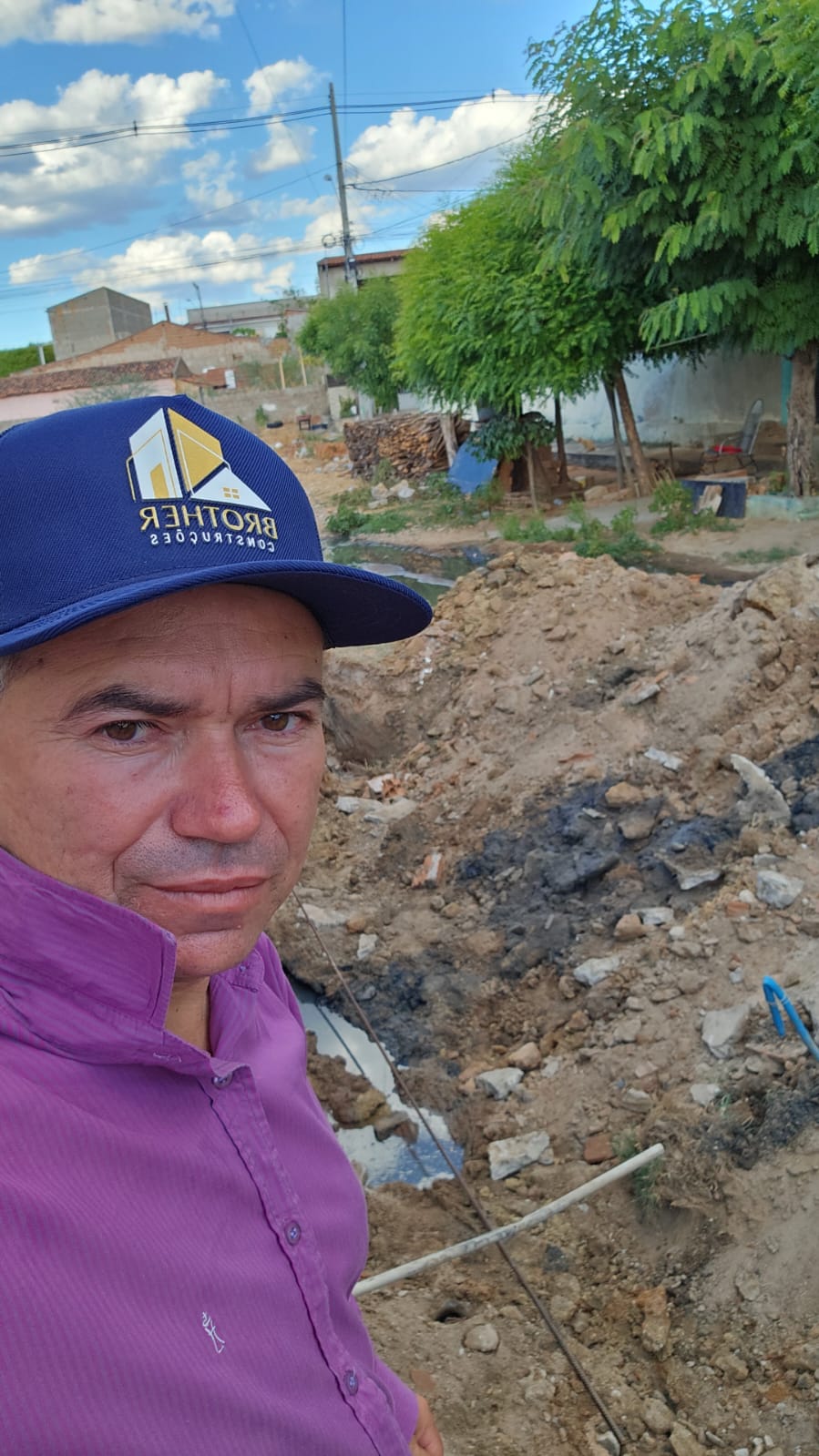 Mais uma ação: Brother Construtor realiza mais um conserto de galeria por conta própria em Patos