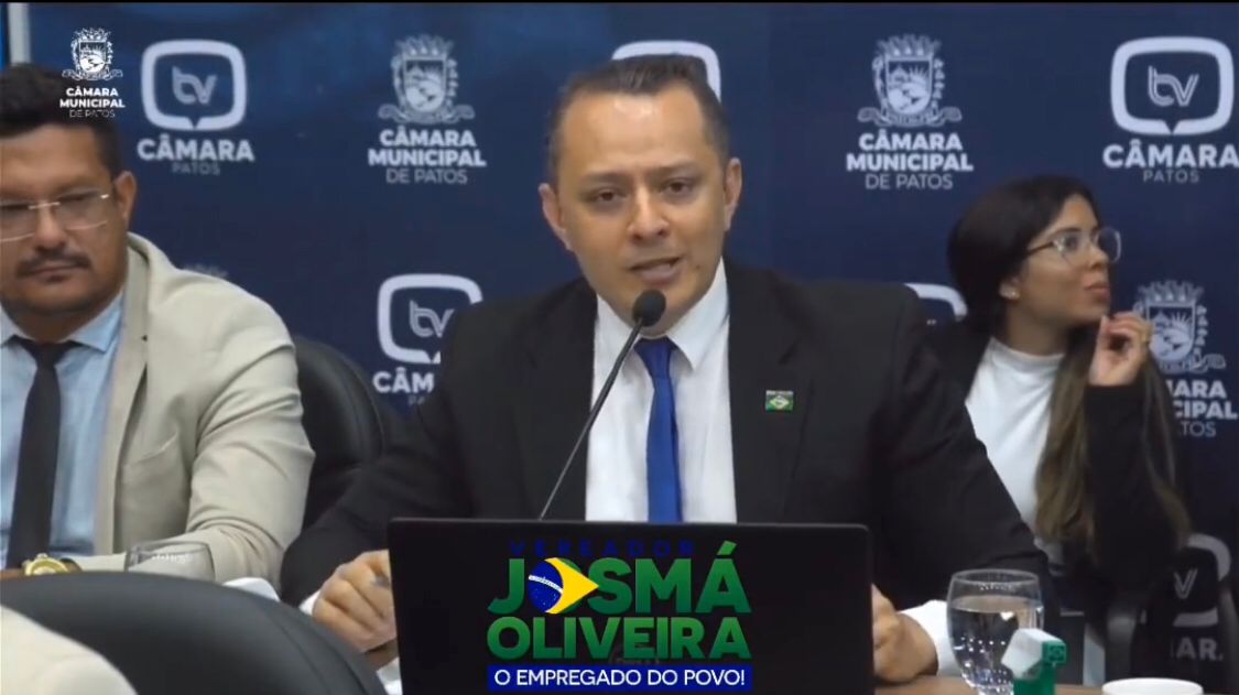 Vereador Josmá Oliveira convida servidores a irem à Câmara Municipal de Patos nesta quinta - feira (16)