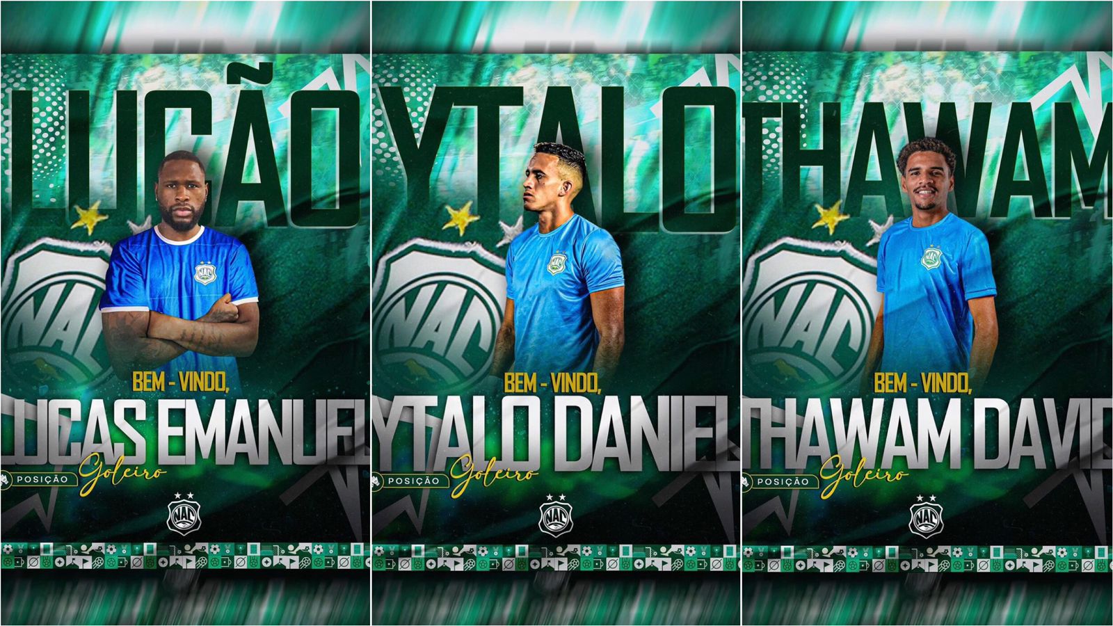 Nacional de Patos anuncia trio de goleiros para a temporada 2024