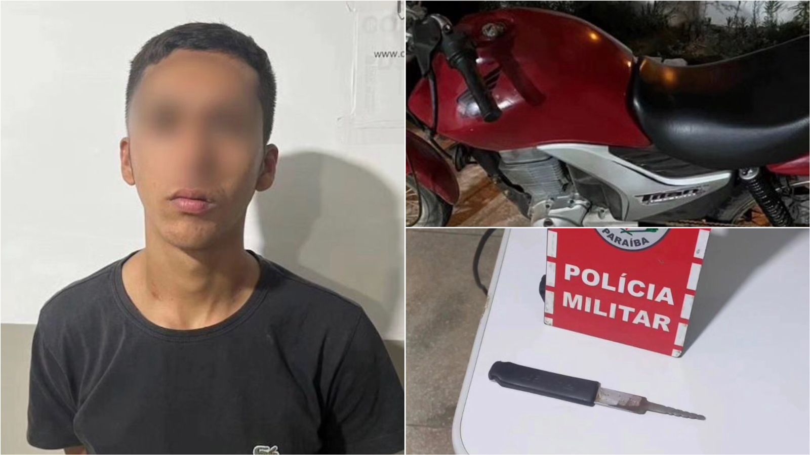 Jovem de 21 anos detido em Teixeira-PB e suspeito de integrar quadrilha especializada na prática de furtos de motos tem prisão preventiva decretada