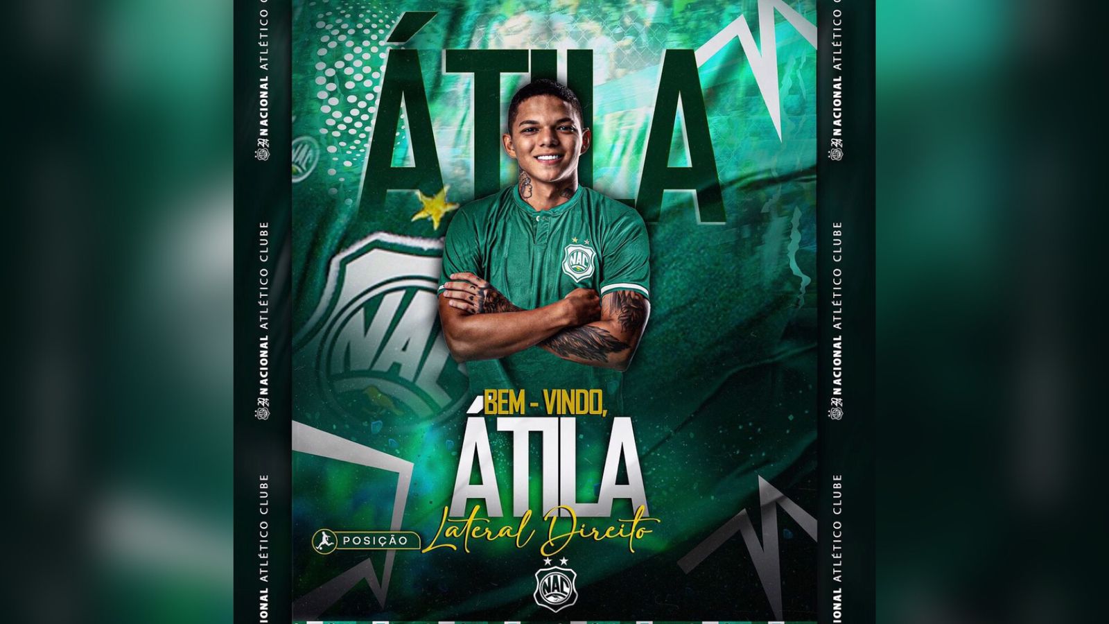 Nacional de Patos anuncia lateral-direito Átila, revelado pelo Ceará