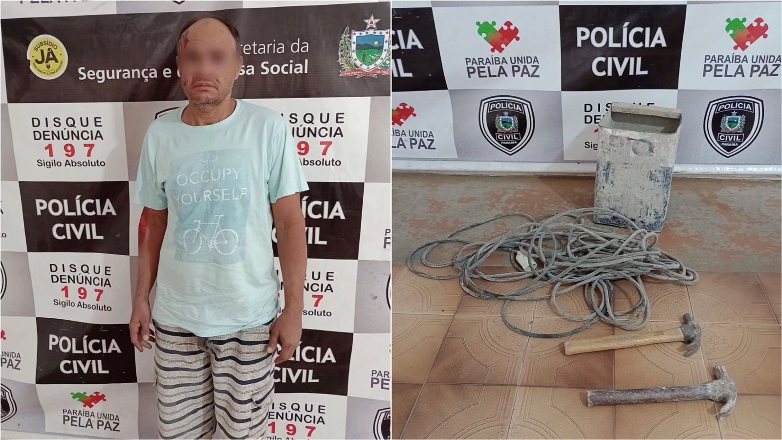 DRF Patos realiza prisão de suspeito por furtos de materiais de construção no bairro dos Estados