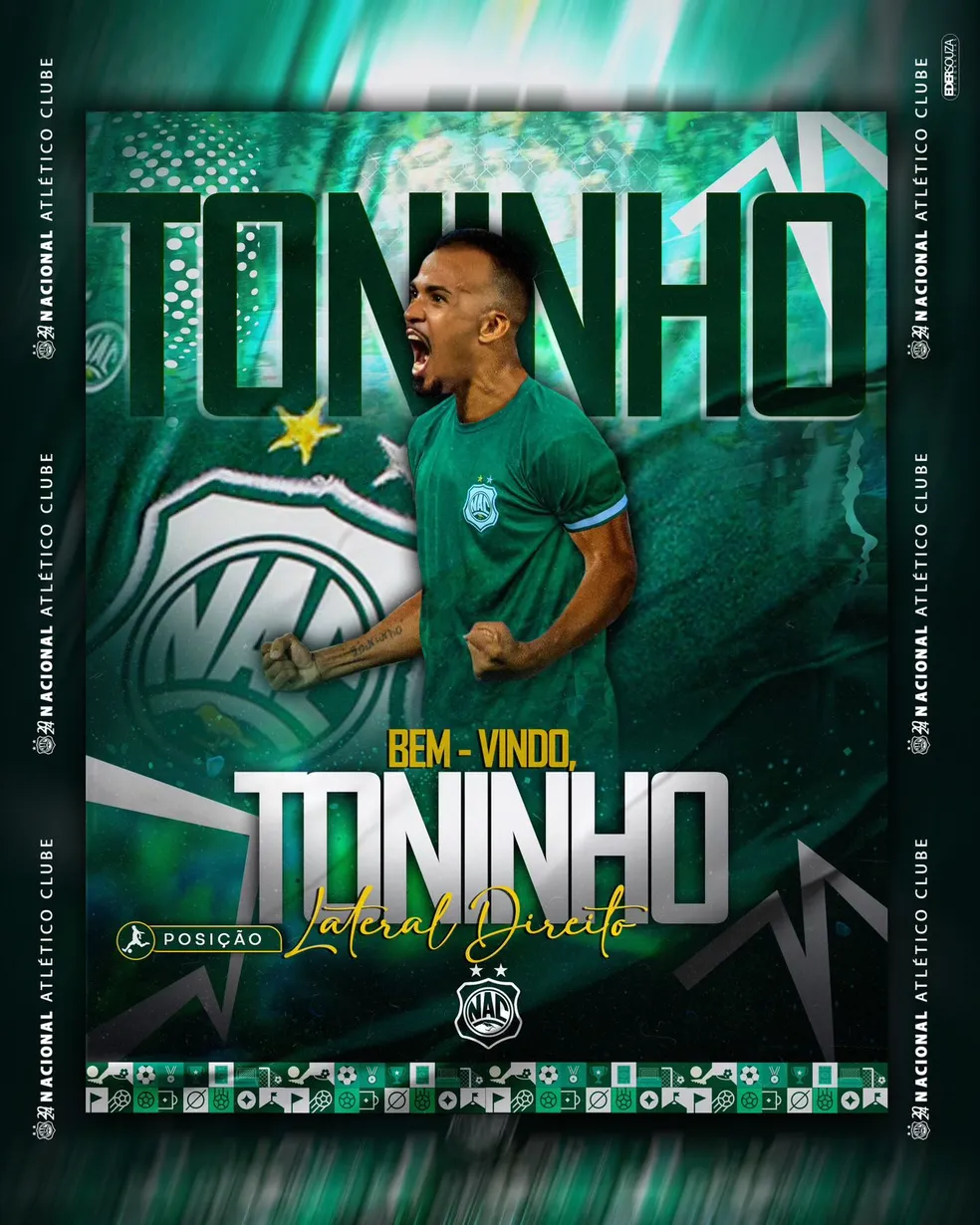 Campeão da Série D com o Botafogo-PB, lateral-direito Toninho é anunciado pelo Nacional de Patos