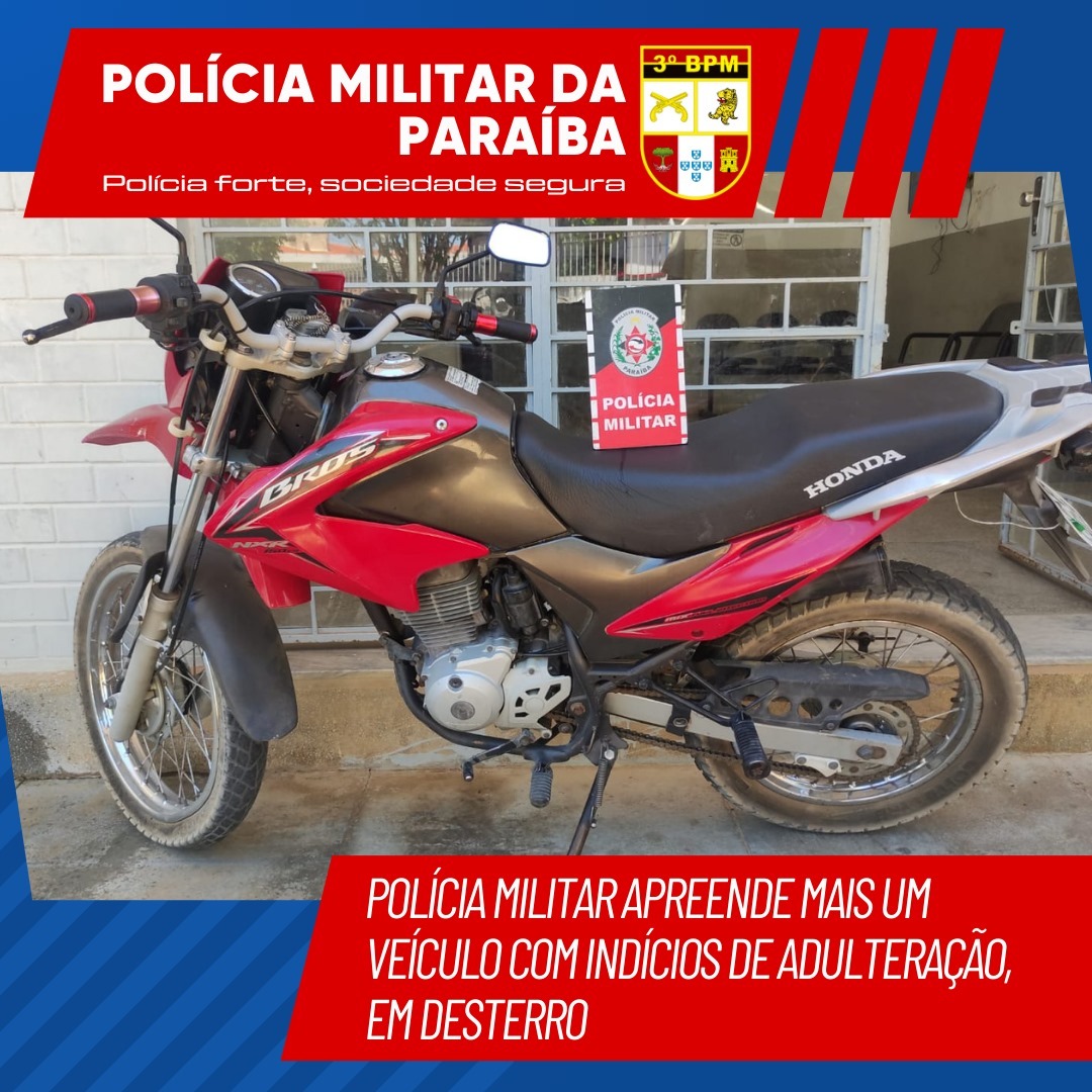 Polícia Militar apreende mais um veículo com indícios de adulteração, em Desterro