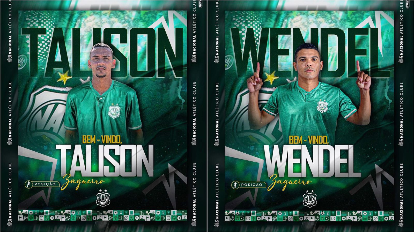 Nacional de Patos segue reforçando setor defensivo e anuncia mais dois zagueiros para o elenco