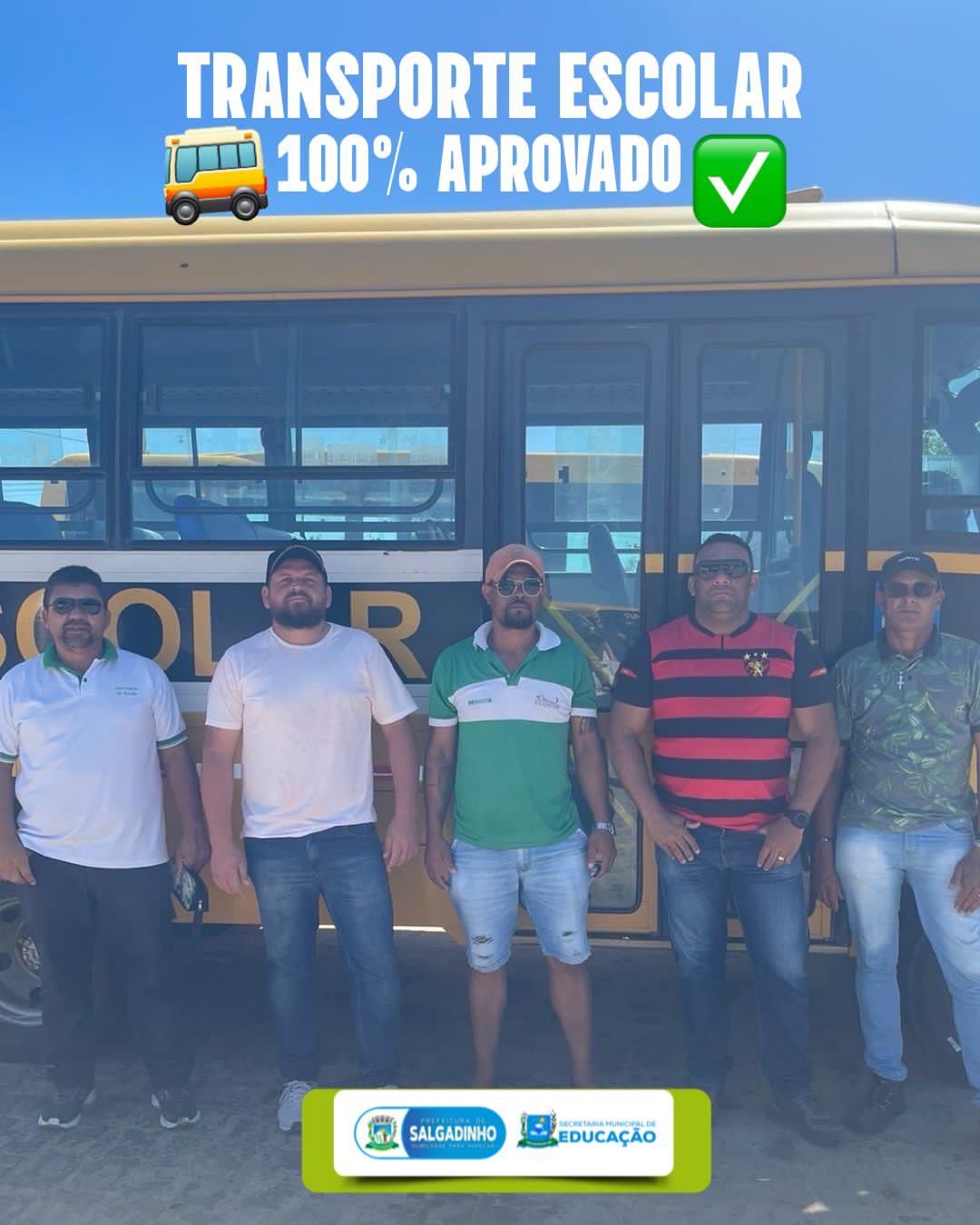 Frota de ônibus escolar da Prefeitura de Salgadinho é aprovada em vistoria do Detran-PB