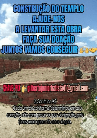 Pastor da igreja evangélica do povoado de Santo Aleixo, em Imaculada, cria campanha para conseguir arrecadar valor da cobertura do templo