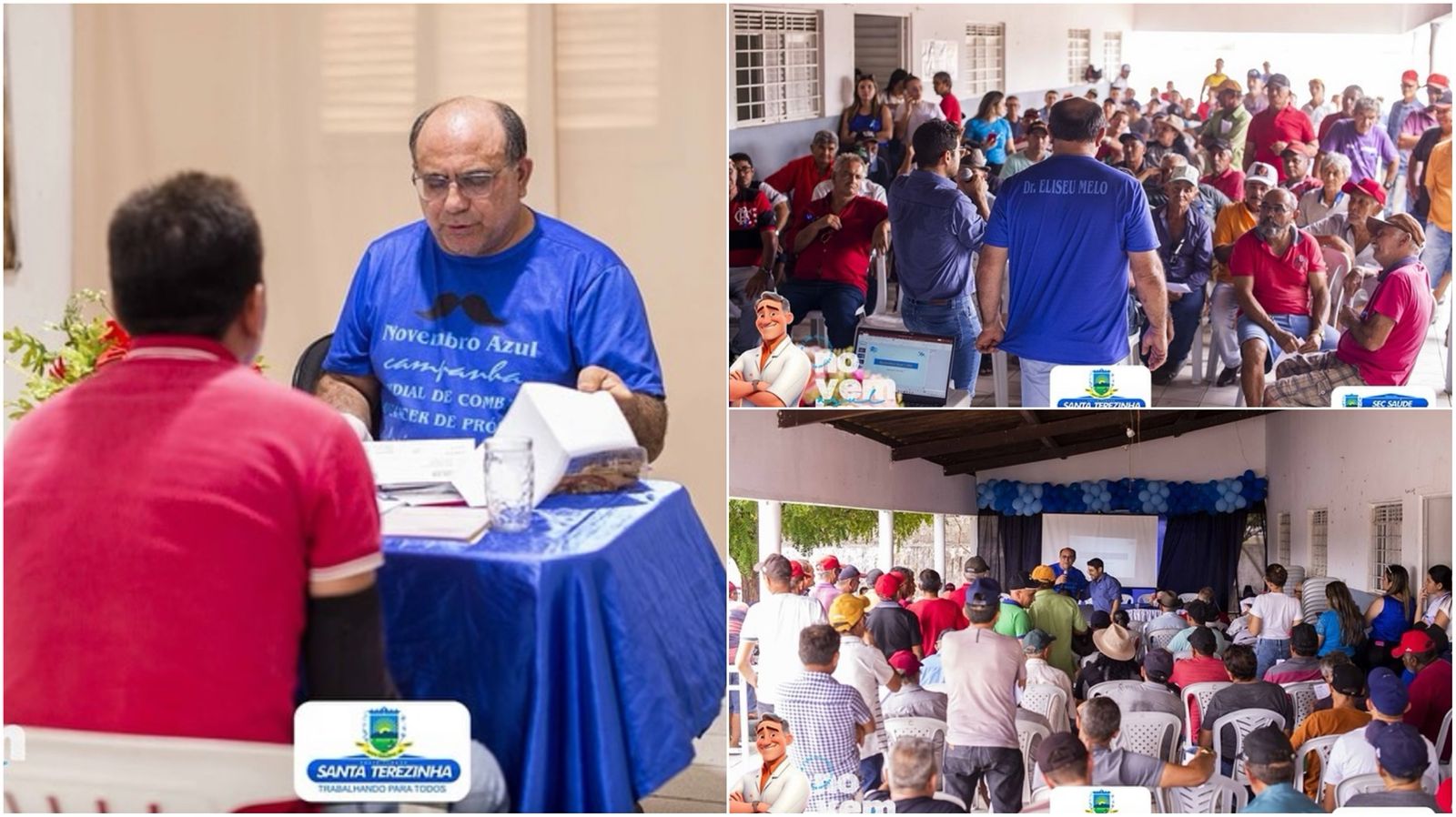 Secretaria de Saúde de Santa Terezinha-PB realizou tarde de consultas e exames com Dr. Eliseu, e destaca a Importância da prevenção no Novembro Azul