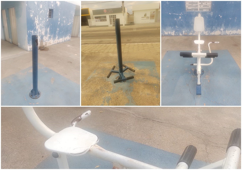 Usuários afirmam que equipamentos de ginástica da Praça do Perequetê estão quebrados; gestão diz que reforma no local será viabilizada 