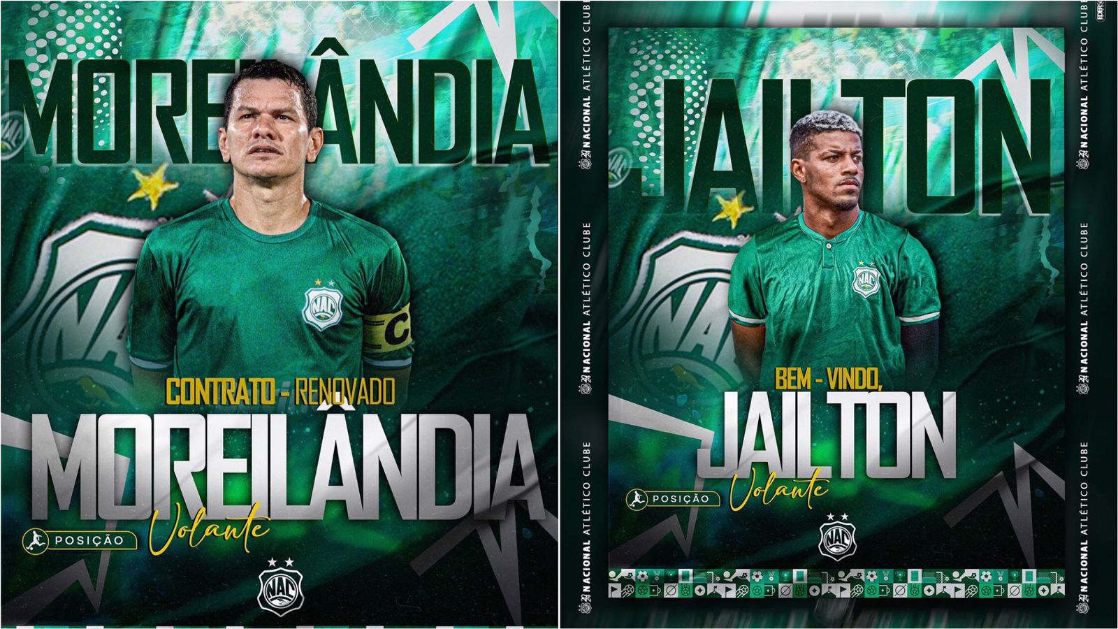 Nacional de Patos anuncia renovação de contrato com Moreilândia e chegada do volante Jailton, ex-Íbis FC