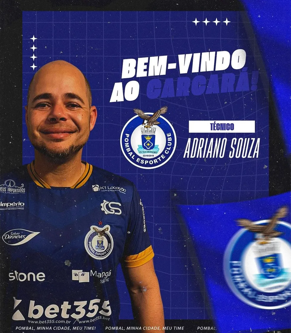 Pombal anuncia o técnico Adriano Souza para sua estreia na 1ª divisão do Paraibano
