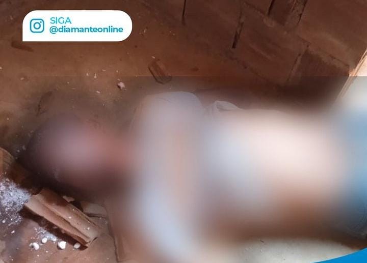 Corpo de homem é encontrado com olhos, nariz e boca cheios de sal na zona rural de Diamante