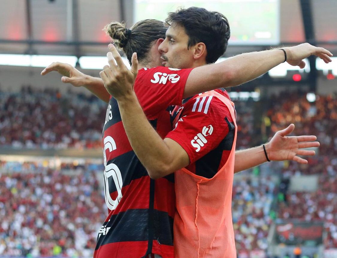 Na despedida de Filipe Luís e Rodrigo Caio, Flamengo vence Cuiabá e fica a uma vitória de vaga direta na Libertadores