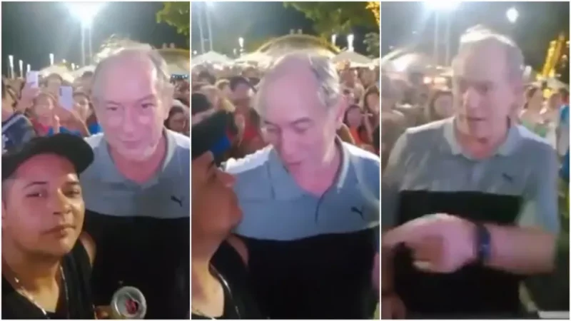 Ciro Gomes dá tapa no rosto de homem após ser chamado de “bandido engravatado”; veja vídeo