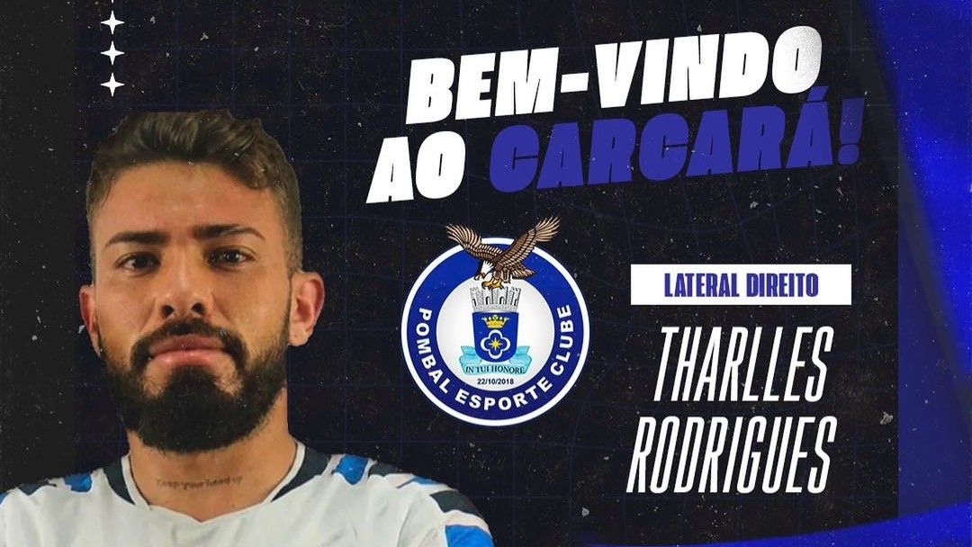 Ex-Santa Cruz, Tharlles é o novo lateral do Pombal para o Campeonato Paraibano