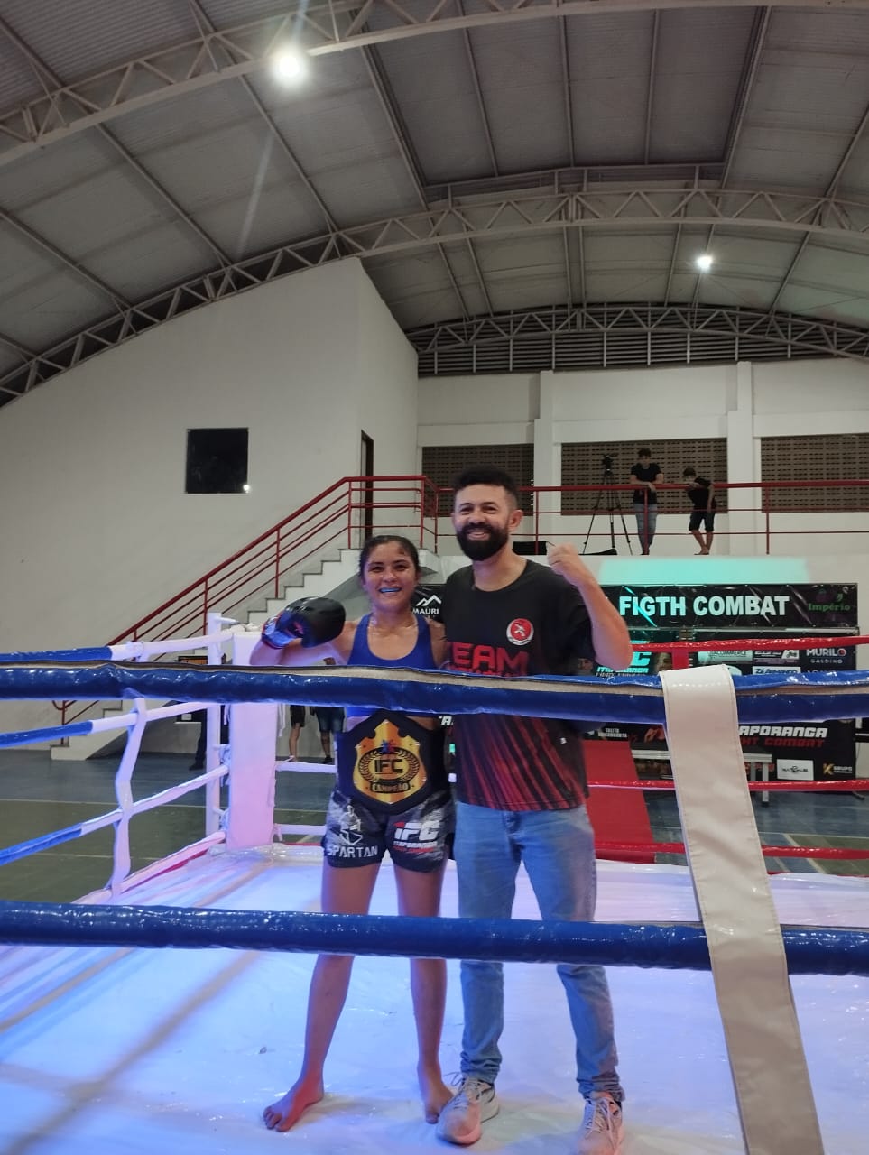 Atleta de projeto de Extensão da UEPB Campus VII, em Patos-PB, ganha cinturão em disputa de kickboxing