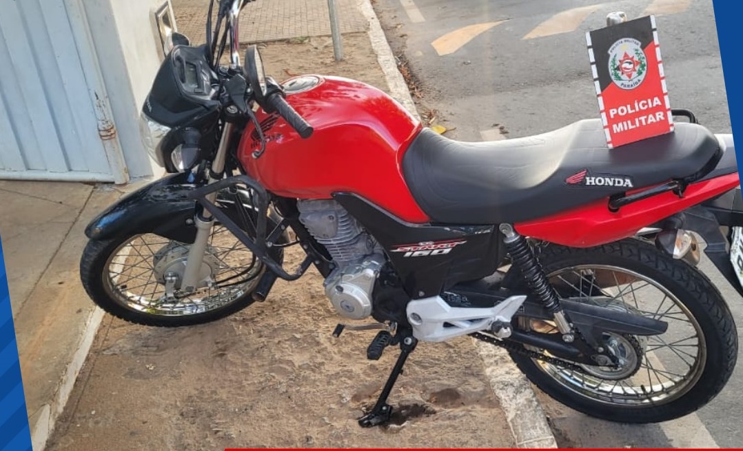 Moto é recuperada pela polícia horas após ter sido roubada em Teixeira