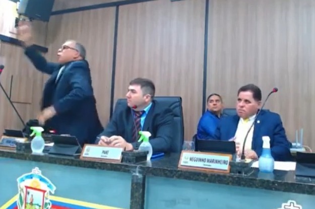 Polêmica: Vereador de Piancó admite ter agredido uma mulher durante tumulto em sessão na Câmara Municipal; veja vídeo