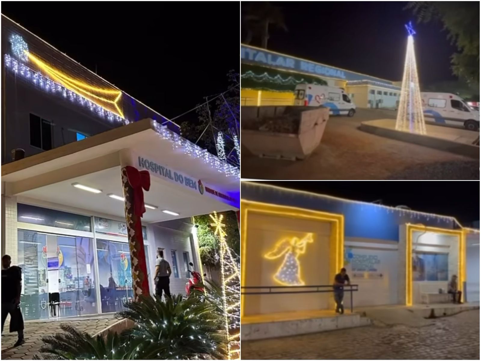 Hospital Regional e Hospital do Bem iluminam os corações de funcionários, pacientes e visitantes com decoração natalina de 2023