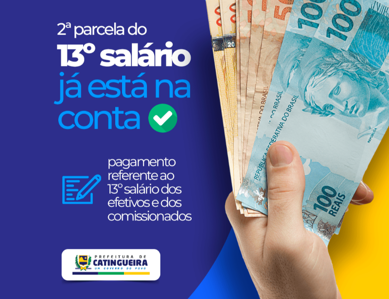 Prefeitura de Catingueira antecipa pagamento da 2° parcela do 13° salário