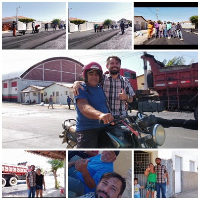 Vice-Prefeito de Cacimba de Areia-PB, Heitor Campos, fiscaliza obras de pavimentação asfáltica e reforça compromisso com o desenvolvimento municipal