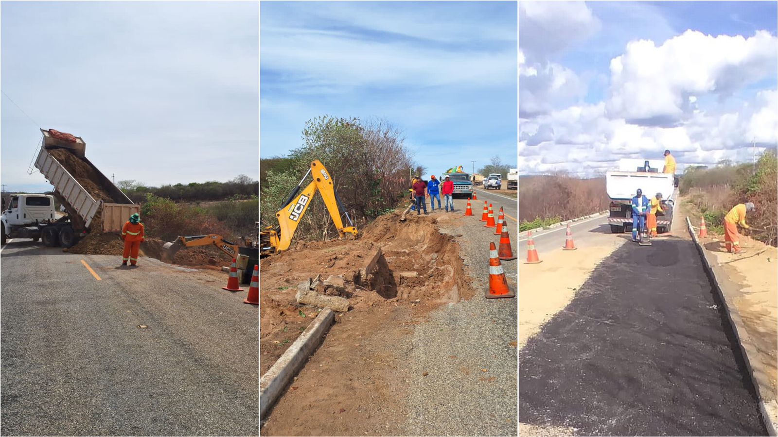 Após reclamações, DER diz que consertos de crateras na PB-306, entre Matureia e Imaculada, foram realizados