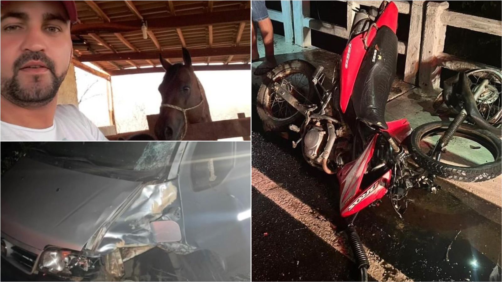 Homem morre em acidente envolvendo moto e van na madrugada desta segunda-feira (18), no Vale do Piancó