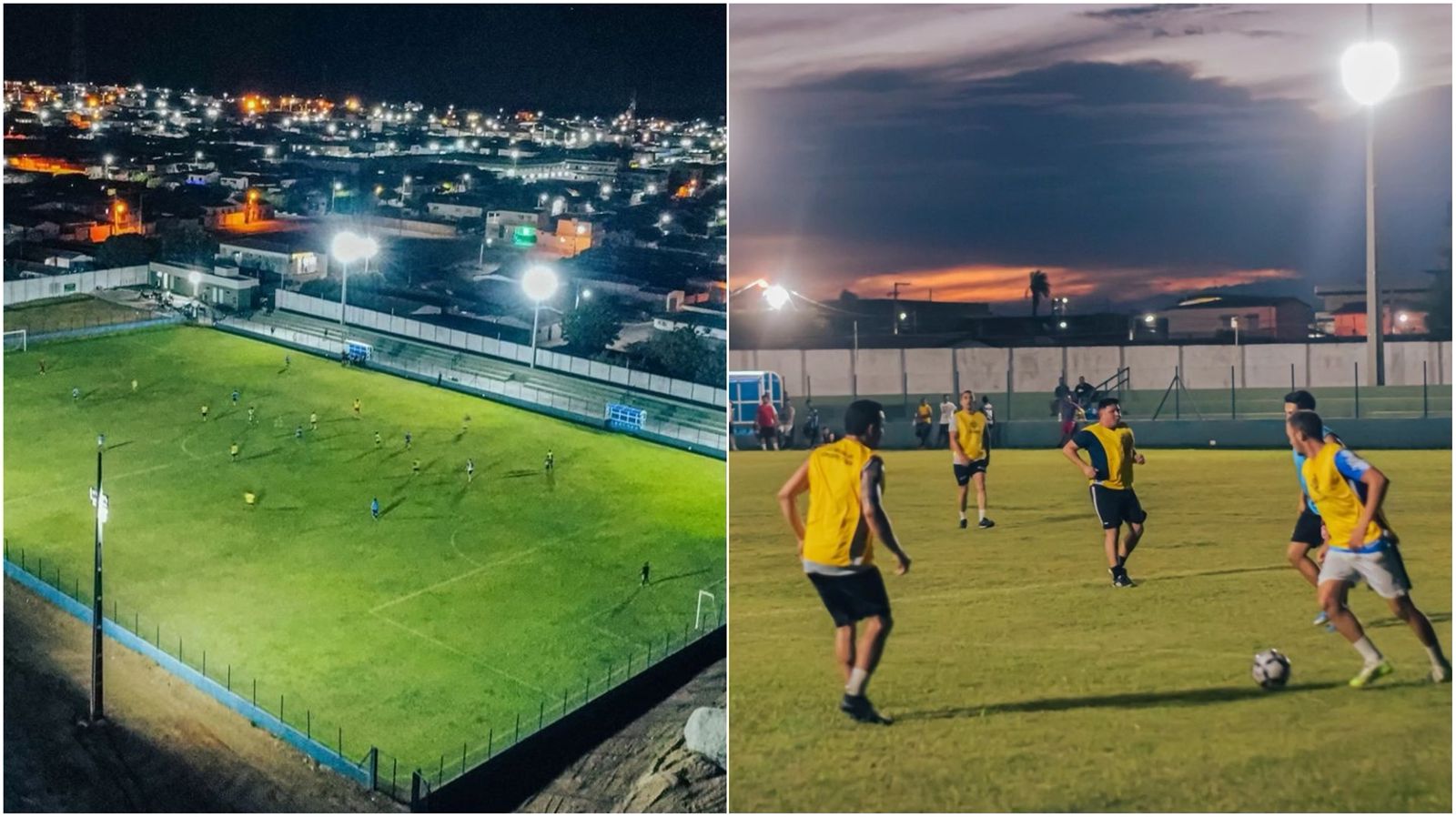 Treino Festivo no Oliveirão marca inauguração oficial da iluminação do estádio em São Mamede, na última sexta-feira (15)