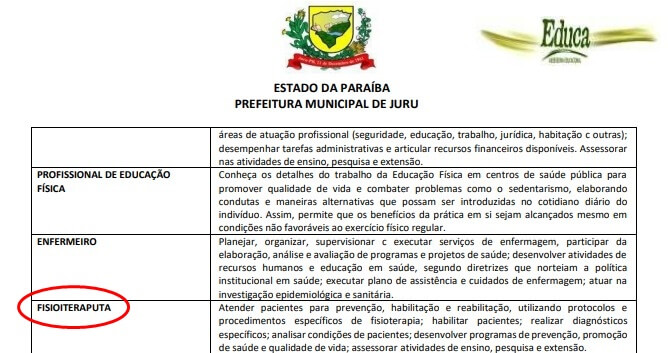 Erros gramaticais em edital do Concurso Público de Juru causam polêmica: 