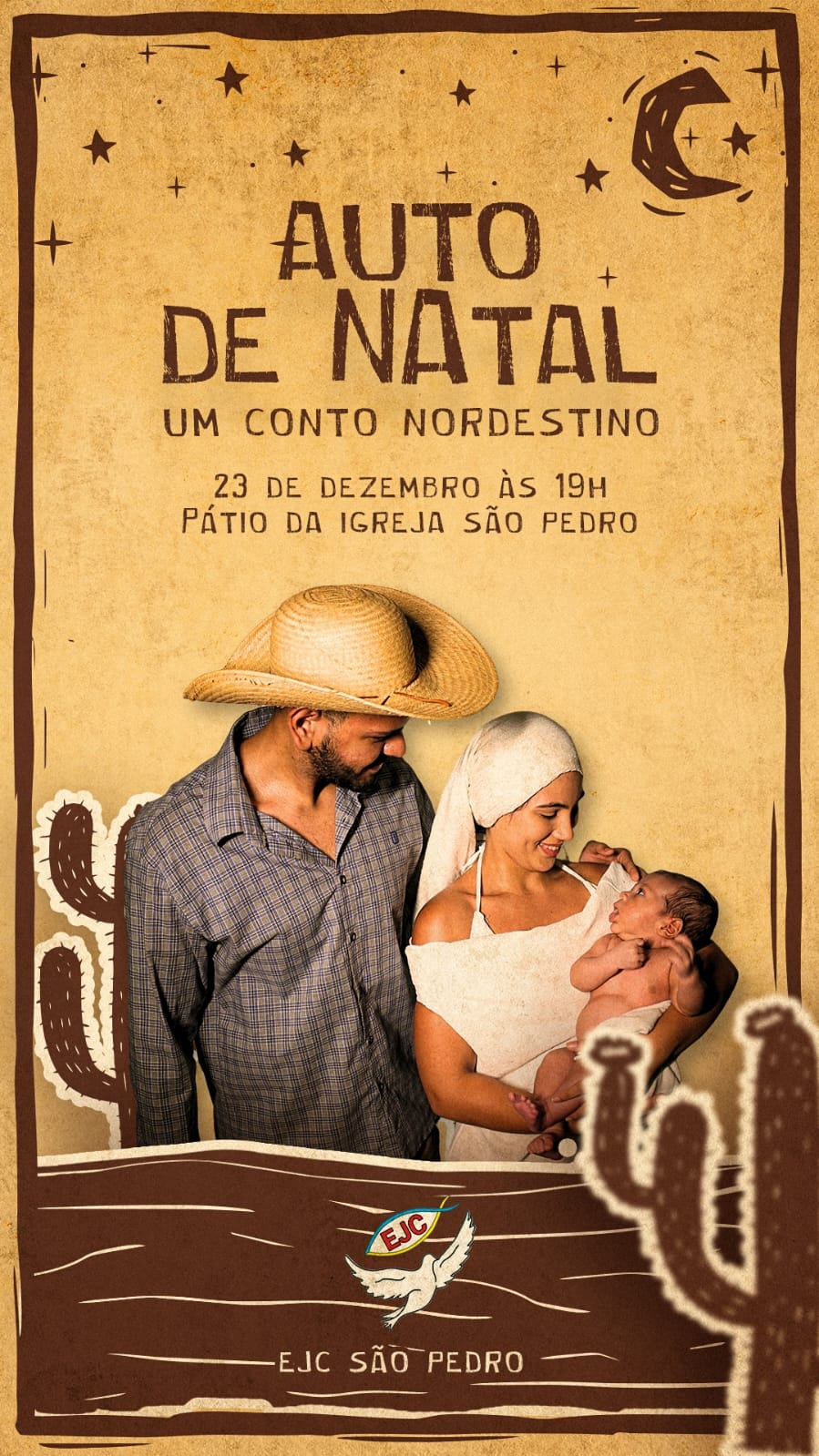 EJC da Paróquia de São Pedro realizará o espetáculo do Auto de Natal neste sábado (23)